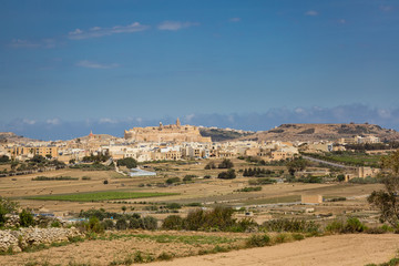 Obraz premium View on the town Xewkija