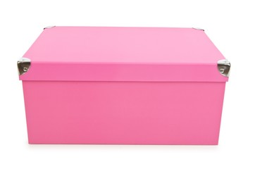 Pink giftboxes isolated on white