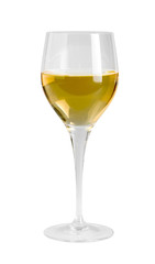 wine glass in white back