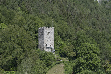 Fototapeta na wymiar Burg in Meiringen, Berneroberland, Schweiz 