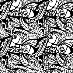 Fototapeta premium ornate pattern 31 mono