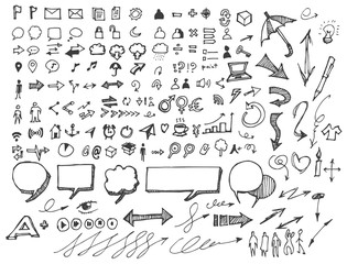 Business doodles sketch eps10 vector