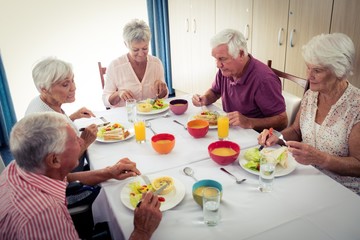 Pensioners at lunch