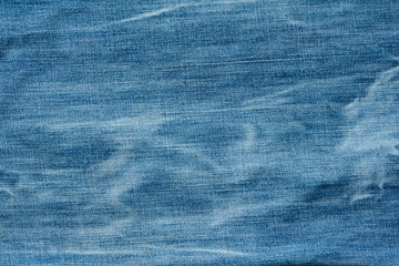 Closed up of blue denim jeans texture