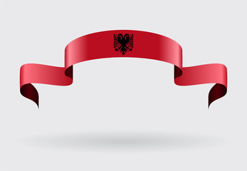 Albanian flag background. Vector illustration.