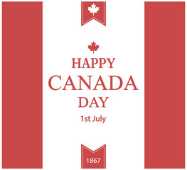 Canada day greeting card or background. vector illustration.