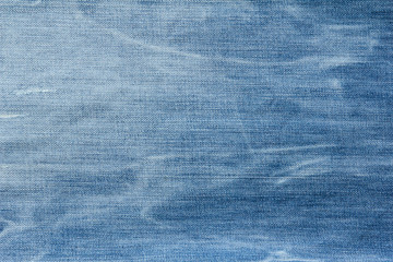 Closed up of blue denim jeans texture