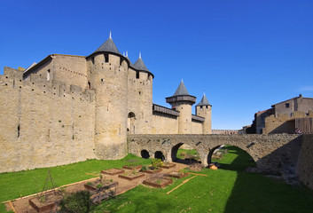 Fototapeta na wymiar Cite von Carcassonne - Castle of Carcassonne, France