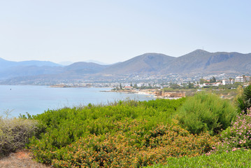 Fototapeta na wymiar View on the coast of Crete.