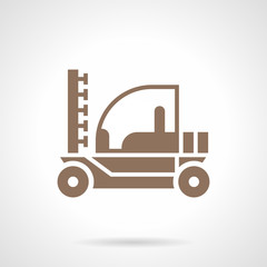 Irrigation tractor glyph style vector icon