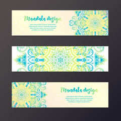Mandala banner, Indian style.