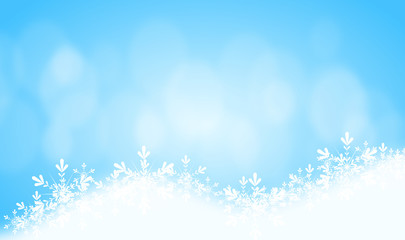Snowy blue background