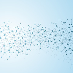 Structure molecule of DNA and neurons. Abstract background. Medicine, science, technology. Vector illustration for your design