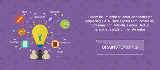 Brainstorming ideas website banner.