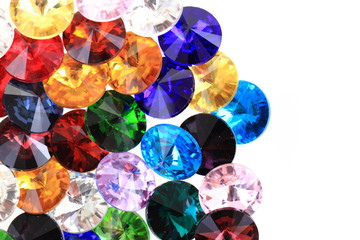 color glass diamonds