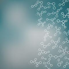 Structure molecule of DNA and neurons. Abstract background. Medicine, science, technology. Vector illustration for your design