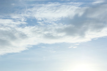 Cloud sky and  sun light
