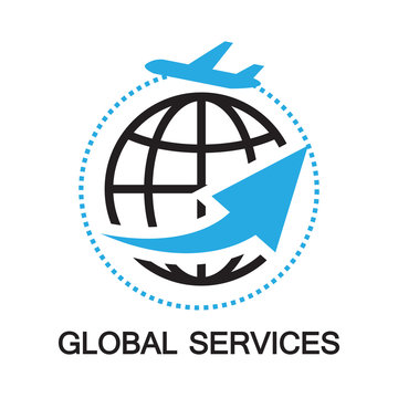 global services and Business Travel ,icon and symbol