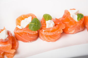 Salmon with cream cheese
