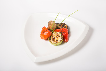 Grilled oily vegetables