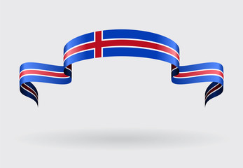 Icelandic flag background. Vector illustration.