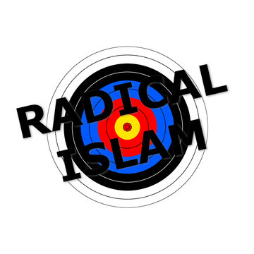 Radical Islam On Shooting Target Background