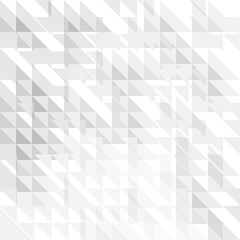 Obraz premium A modern abstract geometric pattern composed of white and light gray triangles arranged in a fragmented mosaic texture.
