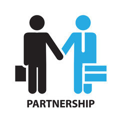 partnership for business concept , icon and symbol