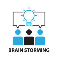brain storming for business concept , icon and symbol