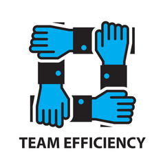 team efficiency for business concept , icon and symbol