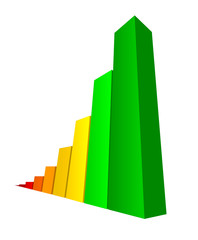 Obraz premium rising business graph