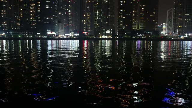 Waterfront Marine City Night View, Busan in South Korea
