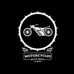 vector vintage motorcycle label or badge