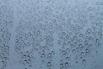 Rain drops on window , rainy day