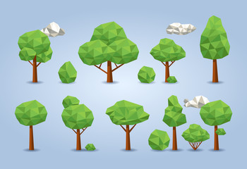 Low polygon trees set