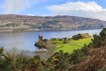 The famous Lago Ness and Urquhart Castle