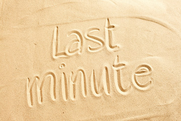 Conceptual image of Last minute holiday deals