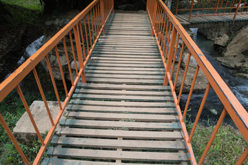 The wood bridge walking trail