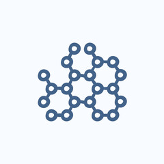 Molecule sketch icon.