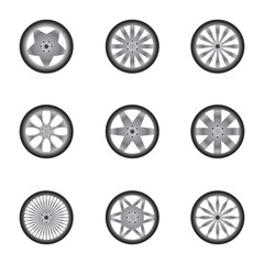 Car wheels isolated on white