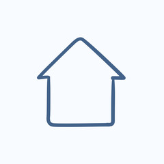 Fototapeta premium House sketch icon.