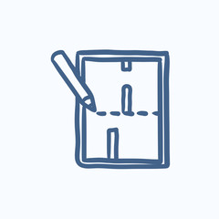 Layout of the house sketch icon.