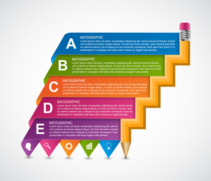 Education Infographics design template. Vector illustration.