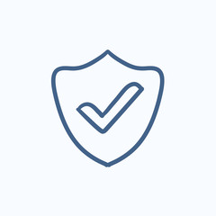 Quality is confirmed sketch icon.