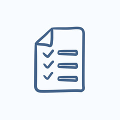Shopping list sketch icon.