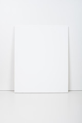 Empty blank white canvas 
