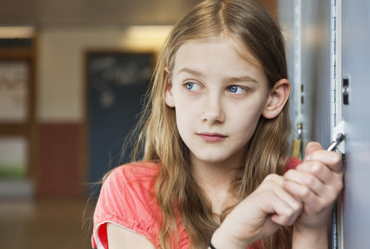 Girl with padlock