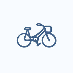 Fototapeta premium Bicycle sketch icon.