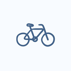 Fototapeta premium Bicycle sketch icon.