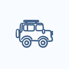 Car sketch icon.
